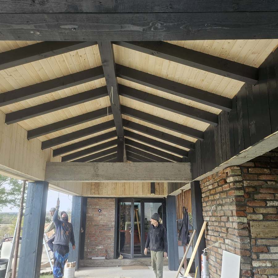 Montaj structură acoperiș